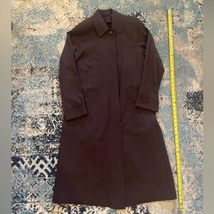 Saks Fifth Avenue Petites Drizzle Wool Lined Trenchcoat *Like New* Sz 8
